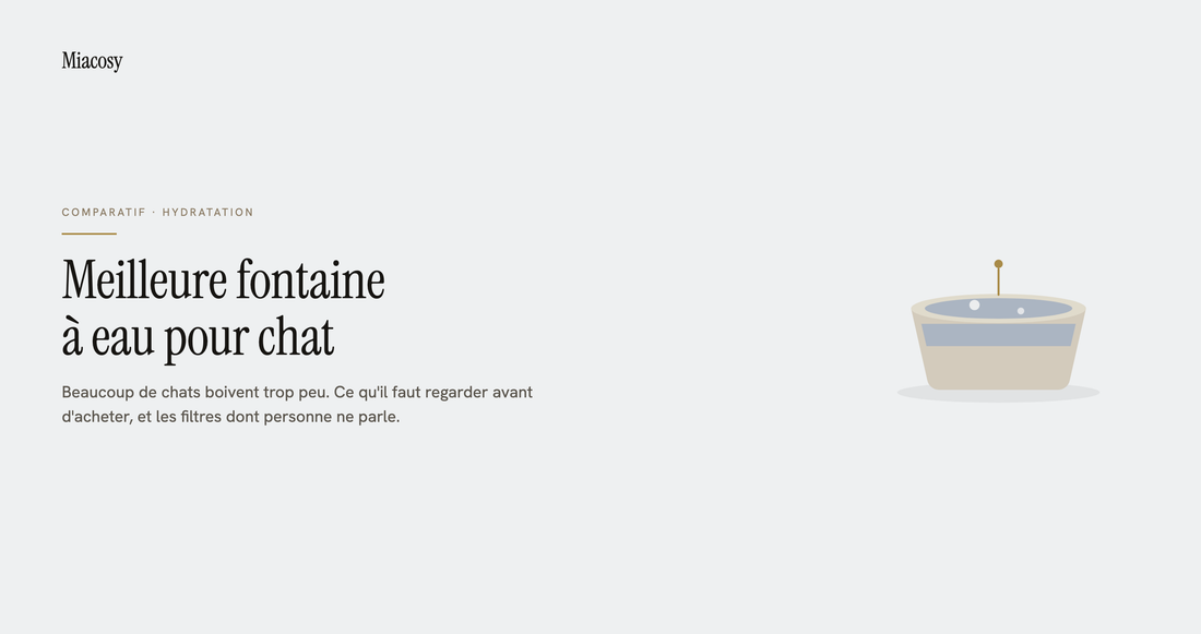Meilleure fontaine à eau pour chat — comparatif Miacosy