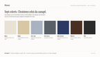 Les sept coloris du protège-canapé griffoir Miacosy : blanc, beige, gris clair, gris foncé, bleu marine, marron et noir
